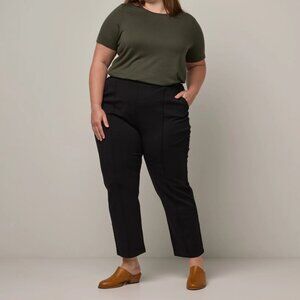 Wool& Rosso Straight Ponte Pant (S, Black)